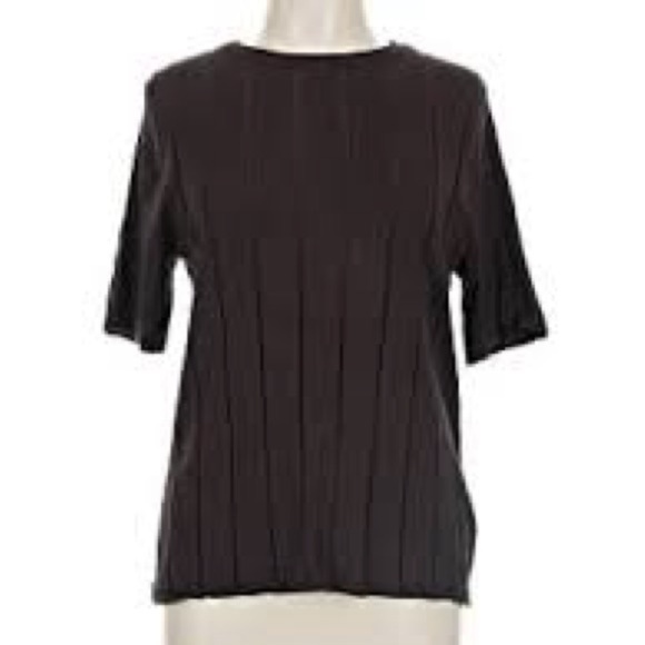 House of Harlow 1960 Chocolate brown oversized ribbed comfor shirt size Small - Picture 4 of 4